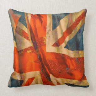 Grunge Style Union Jack British Flag Illustration Kussen