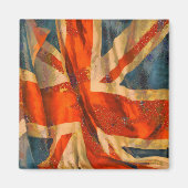 Grunge Style Union Jack British Flag Illustration Magneet (Voorkant)