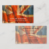 Grunge Style Union Jack British Flag Illustration Visitekaartje (Voorkant / Achterkant)