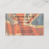 Grunge Style Union Jack British Flag Illustration Visitekaartje (Achterkant)