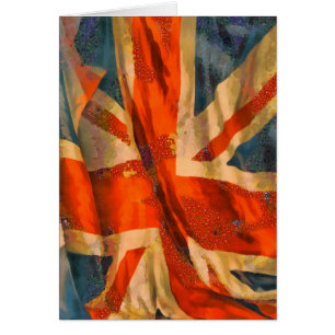 Grunge Style Union Jack British Flag Waving