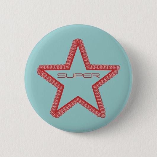 Grunge Superstar-Button, rood Ronde Button 5,7 Cm (Voorkant)