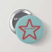 Grunge Superstar-Button, rood Ronde Button 5,7 Cm (Voorkant /achterkant)