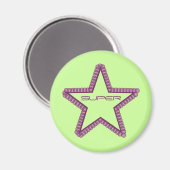Grunge Superstar Magnet, Paars Magneet (Voorkant / Achterkant)