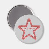 Grunge Superstar Magnet, Red Magneet (Voorkant / Achterkant)