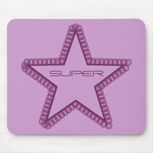 Grunge Superstar Mousepad, Paars Muismat (Voorkant)