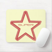 Grunge Superstar Mousepad, Red Muismat (Met muis)