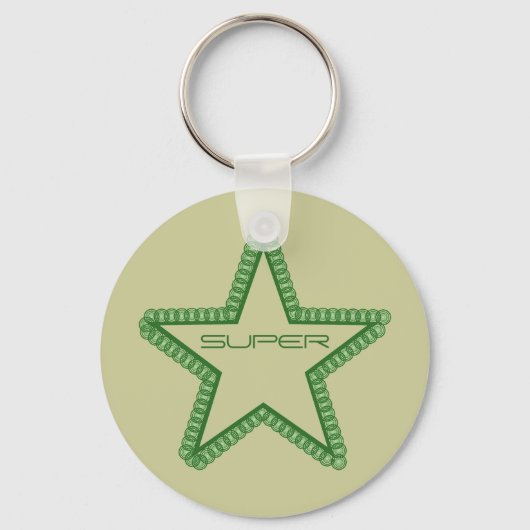 Grunge Superstar-Sleutelhanger, Forest Green Sleutelhanger (Voorkant)