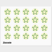 Grunge Superstar-Stickers, Forest Green Ronde Sticker (Vel)
