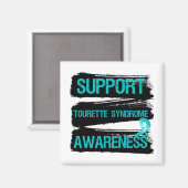 Grunge - Support Tourette Syndrome Awareness Magneet (Voorkant / Achterkant)