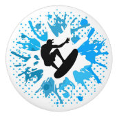 Grunge surfer keramische knop (Voorkant)