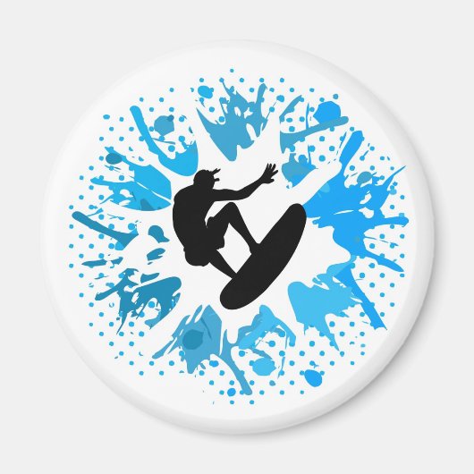 Grunge surfer magneet (Voorkant)