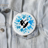 Grunge surfer ronde button 4,0 cm (In situ)