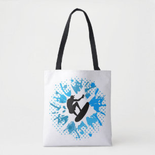 Grunge surfer tote bag