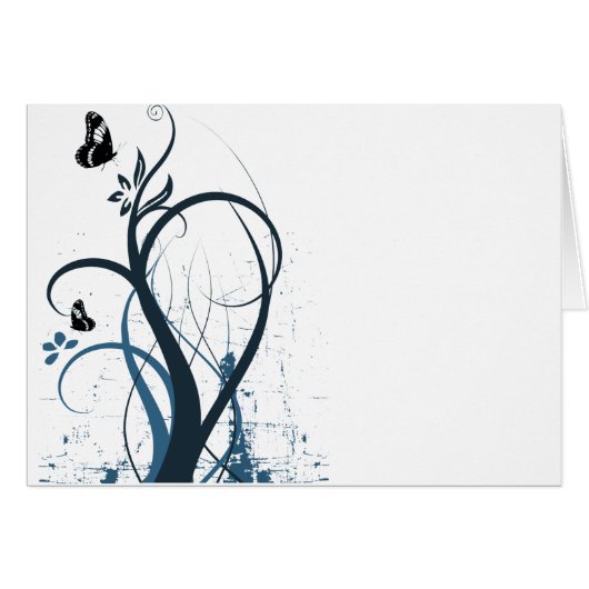 Grunge Swirl Butterfly 2 - Blue (Voorkant Horizontaal)