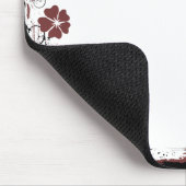 Grunge Swirl Flowers Mousepad Red Muismat (Hoek)