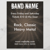 Grunge Swirl Music Flyer (Achterkant)