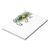 Grunge Swirl Trumpet Notitieblok (Linkerzijde)