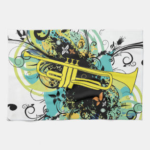 Grunge Swirl Trumpet Theedoek
