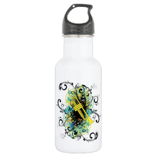 Grunge Swirl Trumpet Waterfles