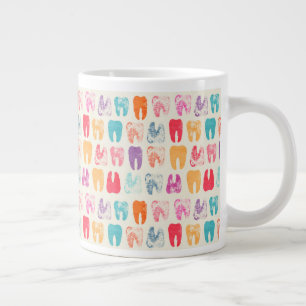Grunge Tandpatroon Grote Koffiekop