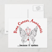 Grunge Tattoo Butterfly 6.1 Bone Cancer Briefkaart (Voorkant / Achterkant)