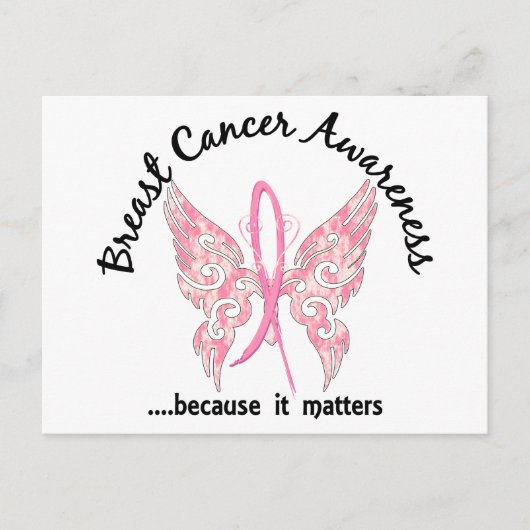 Grunge Tattoo Butterfly 6.1 Borstkanker Briefkaart (Voorkant)