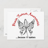 Grunge Tattoo Butterfly 6.1 Brain Tumor Briefkaart (Voorkant / Achterkant)