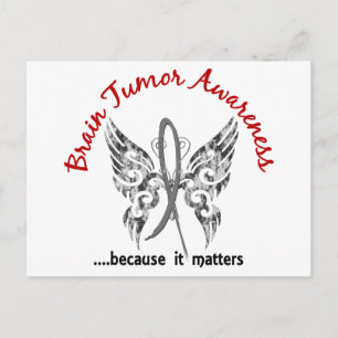Grunge Tattoo Butterfly 6.1 Brain Tumor Briefkaart