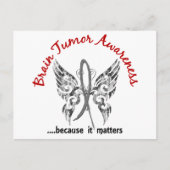 Grunge Tattoo Butterfly 6.1 Brain Tumor Briefkaart (Voorkant)