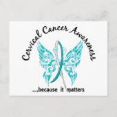 Grunge Tattoo Butterfly 6.1 Cervicale kanker Briefkaart (Voorkant)