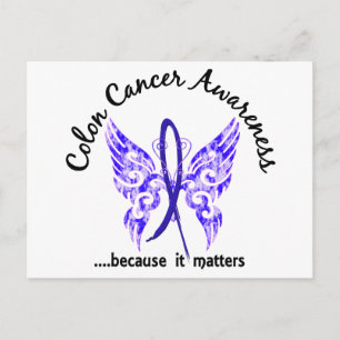 Grunge Tattoo Butterfly 6.1 Colon Cancer Briefkaart