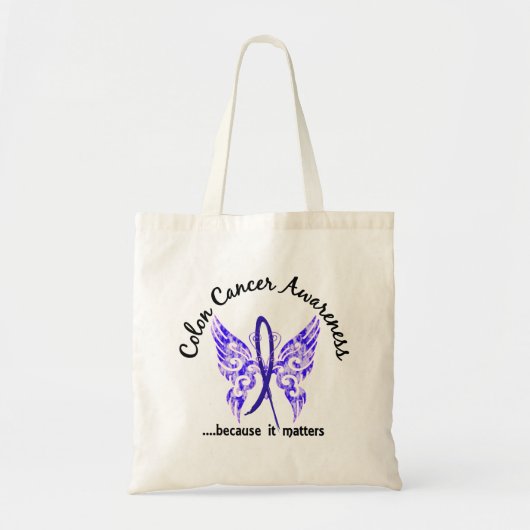Grunge Tattoo Butterfly 6.1 Colon Cancer Tote Bag (Voorkant)