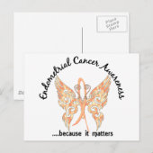Grunge Tattoo Butterfly 6.1 Endometrial Cancer Briefkaart (Voorkant / Achterkant)