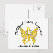 Grunge Tattoo Butterfly 6.1 Kinderkanker Briefkaart (Voorkant / Achterkant)