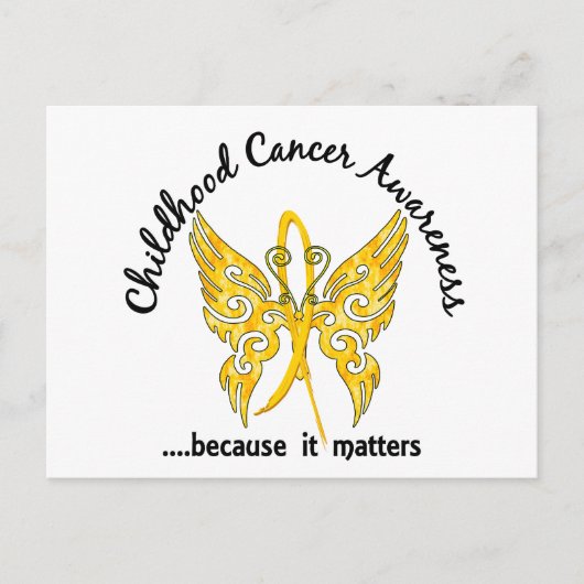 Grunge Tattoo Butterfly 6.1 Kinderkanker Briefkaart (Voorkant)