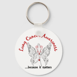 Grunge Tattoo Butterfly 6.1 Lung Cancer Sleutelhanger