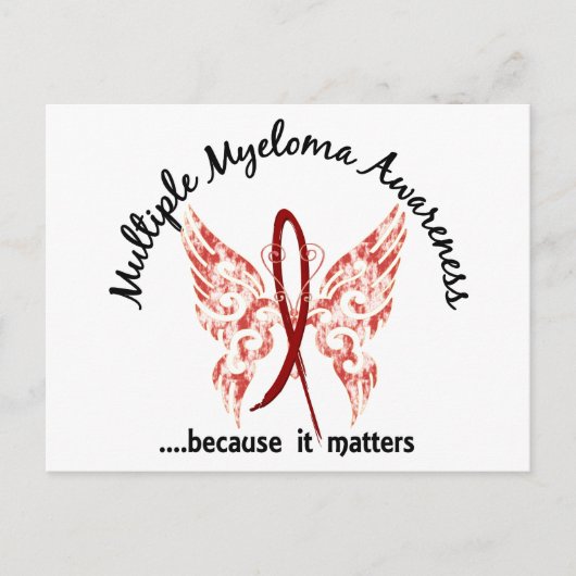 Grunge Tattoo Butterfly 6.1 Multiple Myeloma Briefkaart (Voorkant)