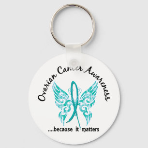 Grunge Tattoo Butterfly 6.1 Ovariumkanker Sleutelhanger