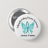 Grunge Tattoo Butterfly 6.1 PKD Ronde Button 5,7 Cm (Voorkant /achterkant)