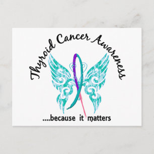 Grunge Tattoo Butterfly 6.1 Thyroid Cancer Briefkaart