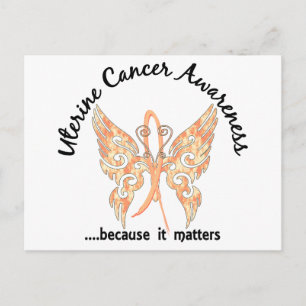 Grunge Tattoo Butterfly 6.1 Uterine Cancer Briefkaart