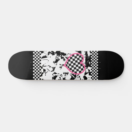 Grunge Tattoo Heart Skateboard (Horizontaal)