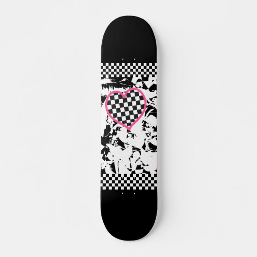 Grunge Tattoo Heart Skateboard (Voorkant)