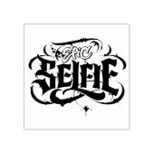 Grunge Tattoo met wielrenner Selfie Rubberstempel (Afrduk)