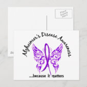 Grunge-Tattoo vlinder 6.1 Alzheimer Briefkaart (Voorkant / Achterkant)