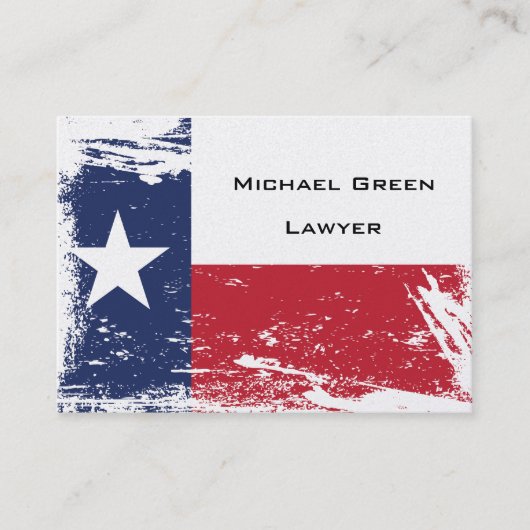 Grunge Texas Flag Visitekaartje (Voorkant)
