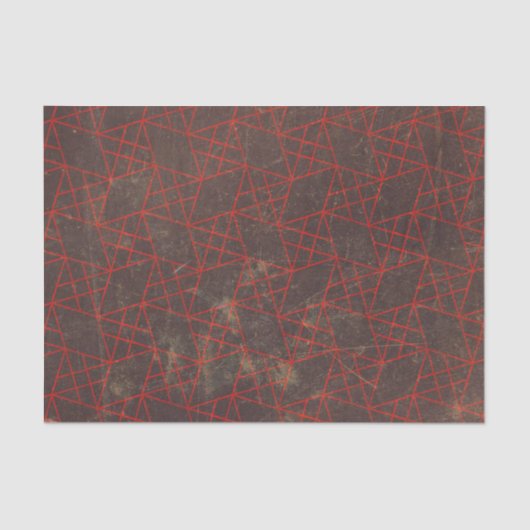 Grunge Texture Elegant Classy Weathered Red Gray Tissuepapier (Voorkant)