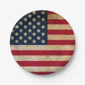 Grunge Texture USA Flag Independence Day Papieren Bordje (Voorkant)