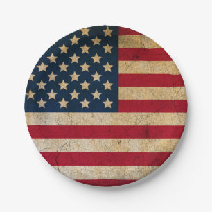 Grunge Texture  USA Flag Independence Day Papieren Bordje